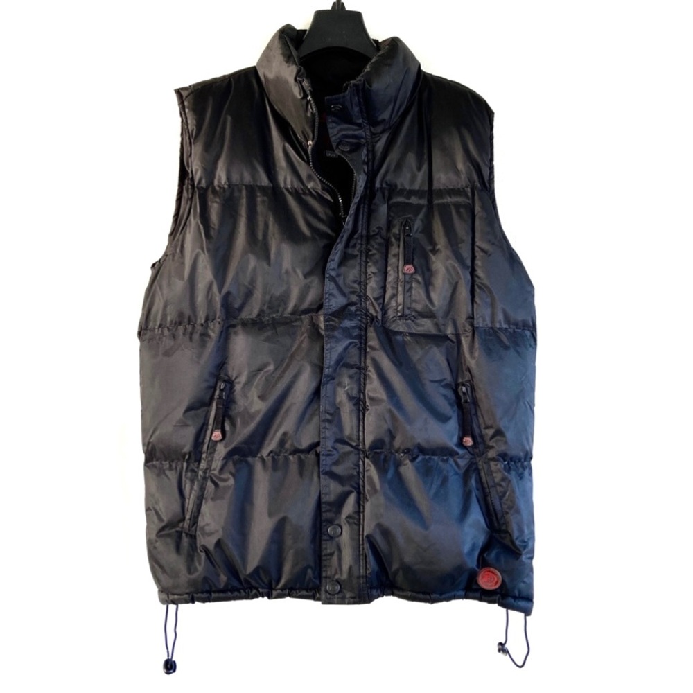 Fahrenheit Men’s Black Puffer Vest Full ZIP Front Zip Close Pockets Size Medium